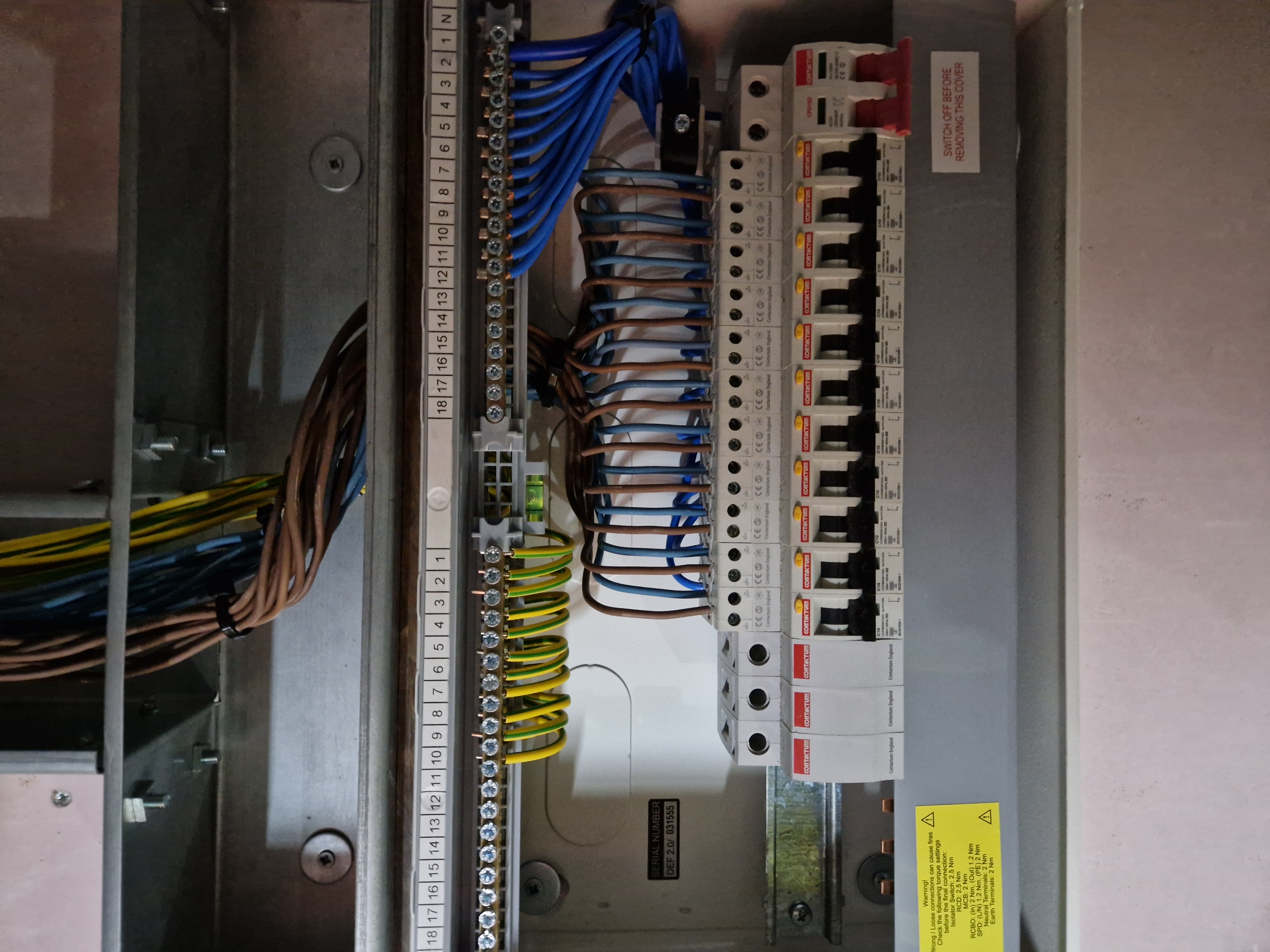 Domestic consumer unit work